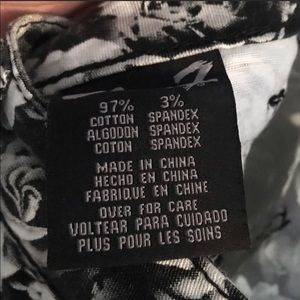 Black & white floral Seven7 jeans